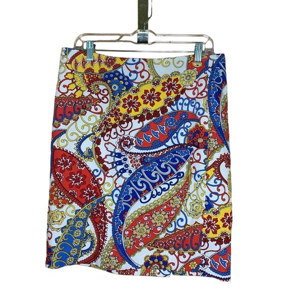 Talbots Colorful Paisley Skirt - Picture 1 of 4